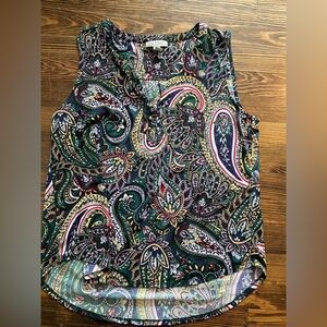 Dana Buchman Multicolor Paisley Blouse